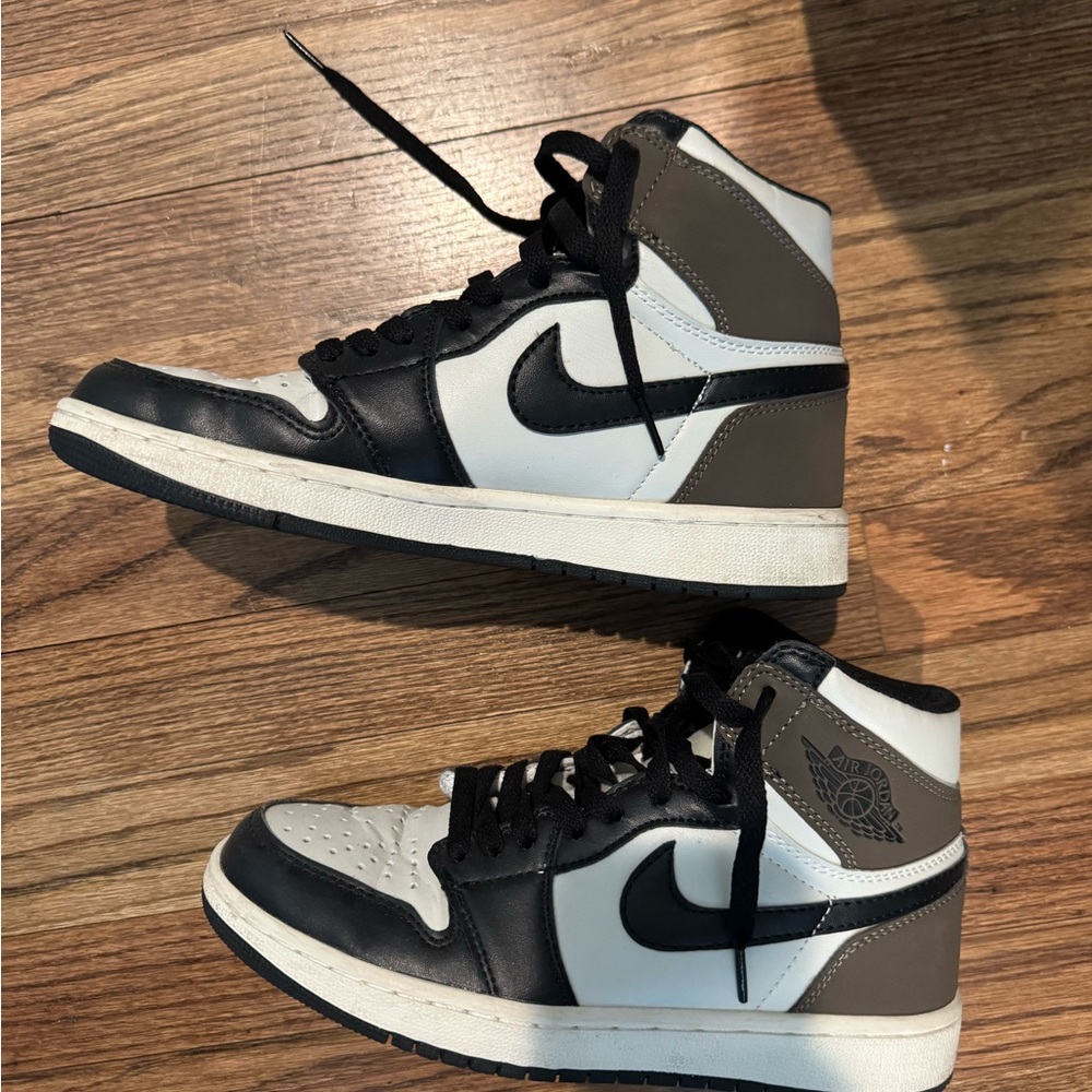 Jordan Mocha Black and White High-Top Sneakers